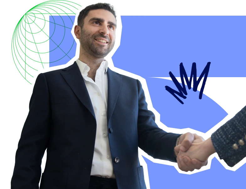 illustration de Jérémy SOUED serrant la main à son client