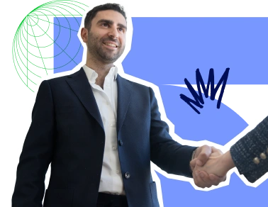 illustration de Jérémy SOUED serrant la main à son client