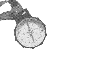  illustration d'une boussole en noir et blanc