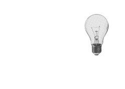  illustration d'une ampoule en noir et blanc