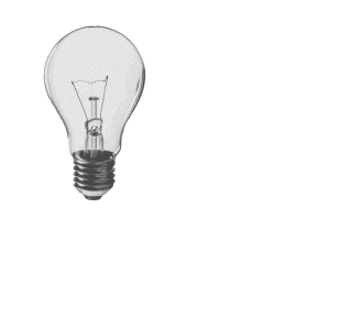  illustration d'une ampoule en noir et blanc