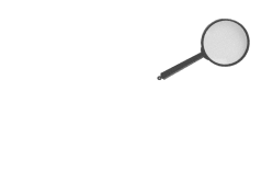  illustration d'une loupe en noir et blanc